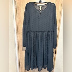 Matilda Jane Nostalgia Charlie Swiss Dot Black Dress | Womens | Small